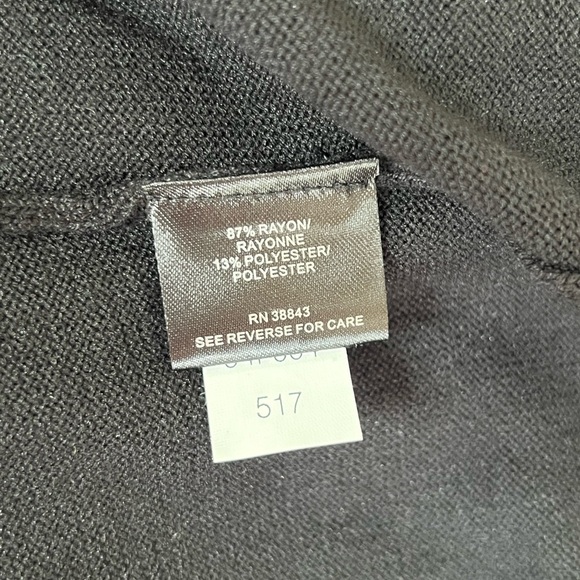 NWT Sam Edelman Knit Cowl Neck Long Sleeve Mini Dress with Tie Belt, Black, M - Picture 11 of 11